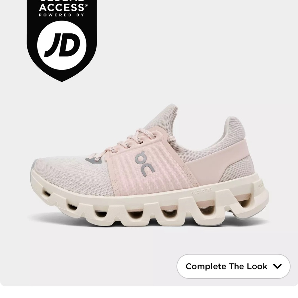 On Running Soft Pink and Cream Shoes